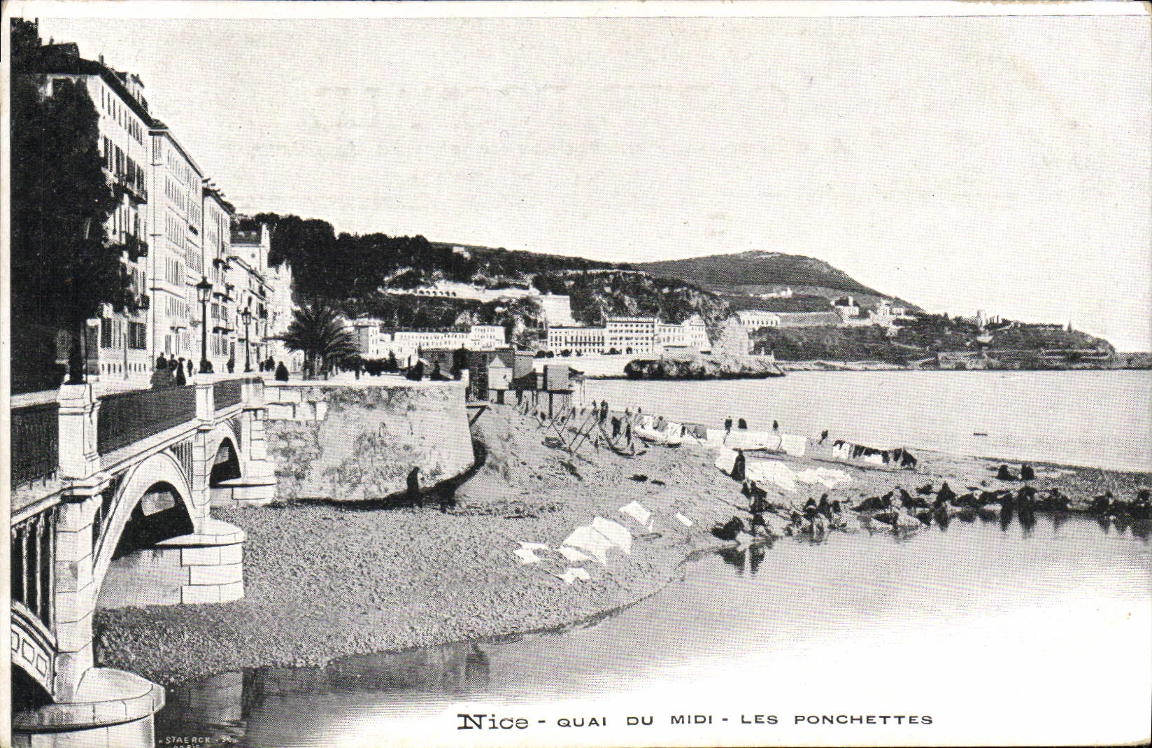 VINTAGE POSTCARD Nice Quay of the South Ponchettes