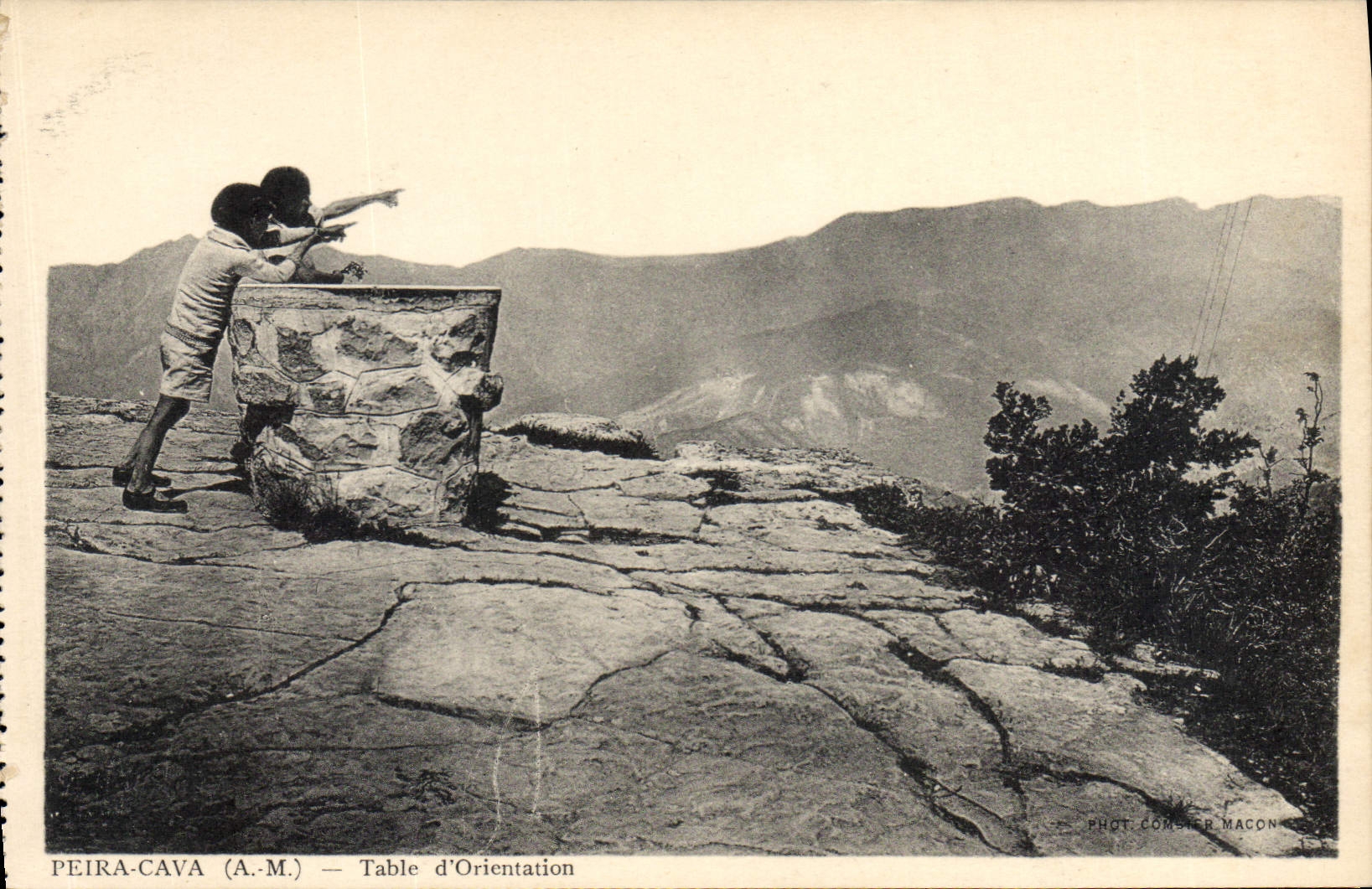CPA Peira Cava Table d'orientation