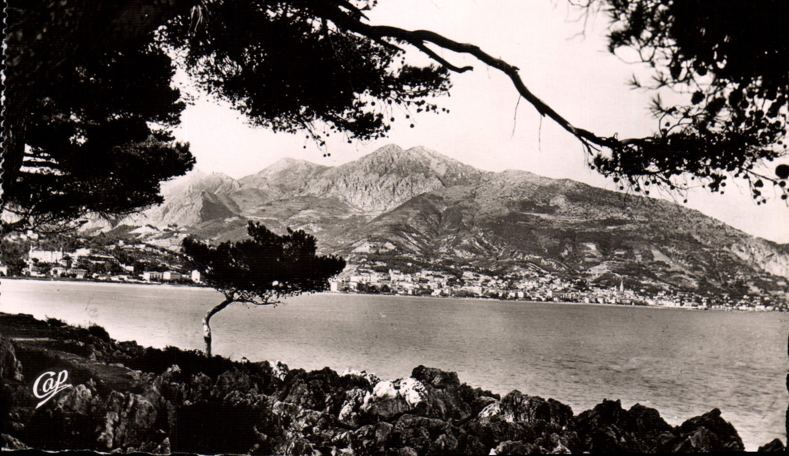 MODERN CARD Cape Martin Panorama on Menton