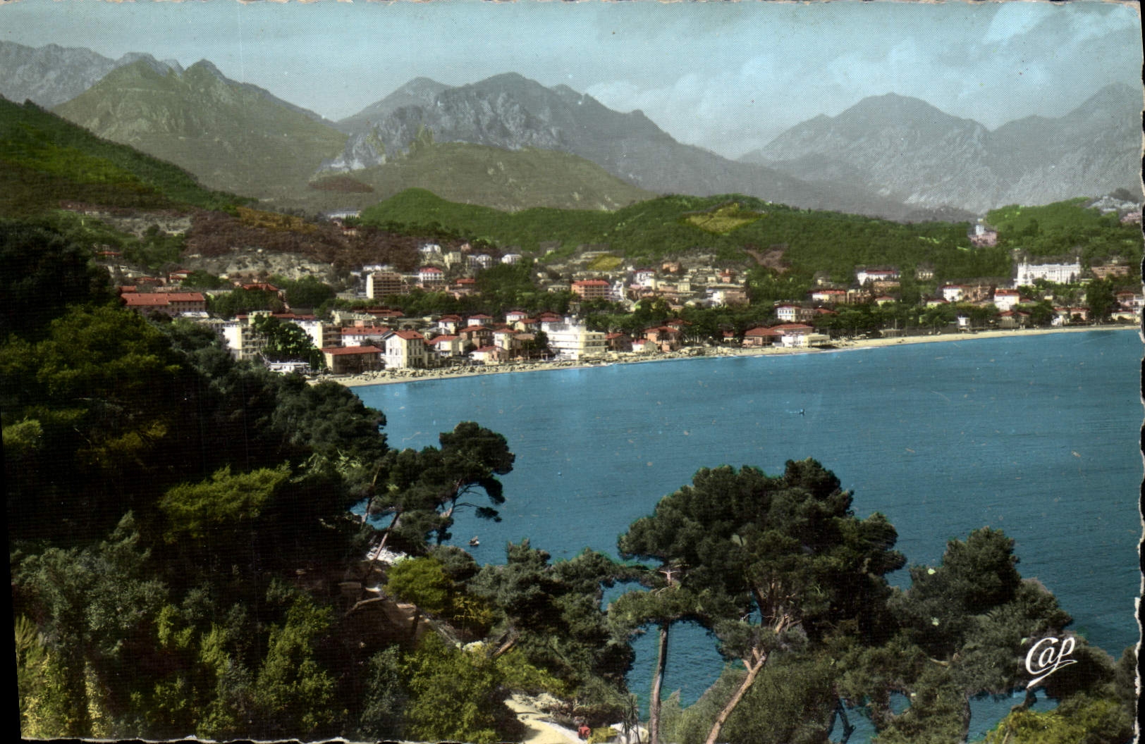 MODERN CARD Roquebrune Cape Martin Surroundings of Menton Seen towards Carnoles and co. Agnes