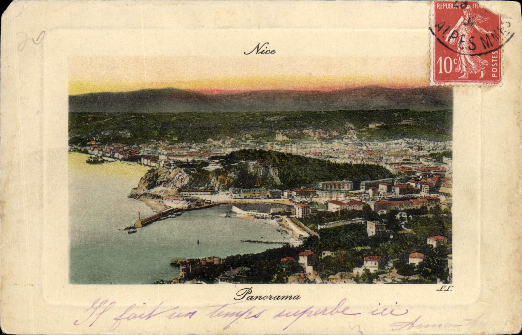 Panorama de la POSTAL de la VENDIMIA Niza