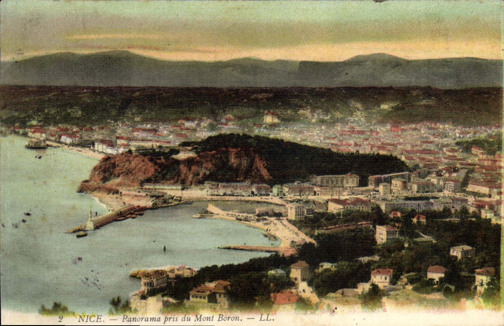 Panorama de la POSTAL de la VENDIMIA Niza tomado del montaje del boro