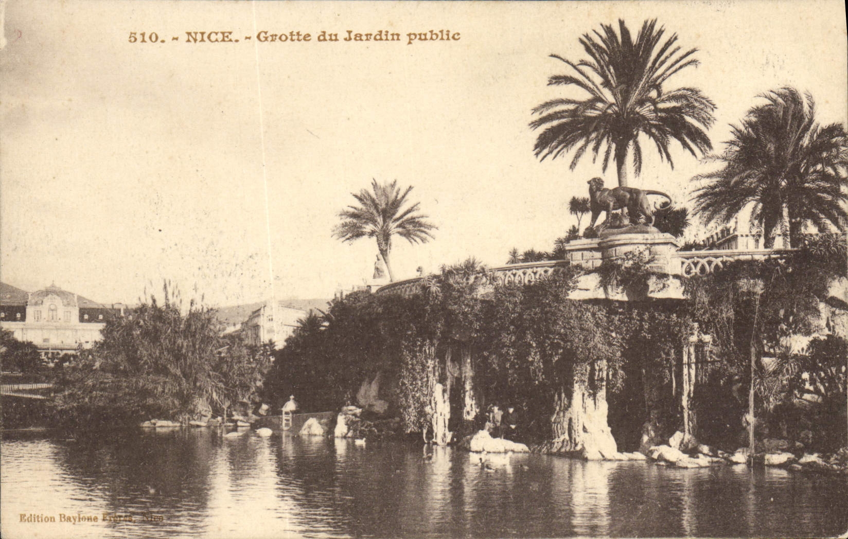 CPA Nice Grotte du Jardin Public