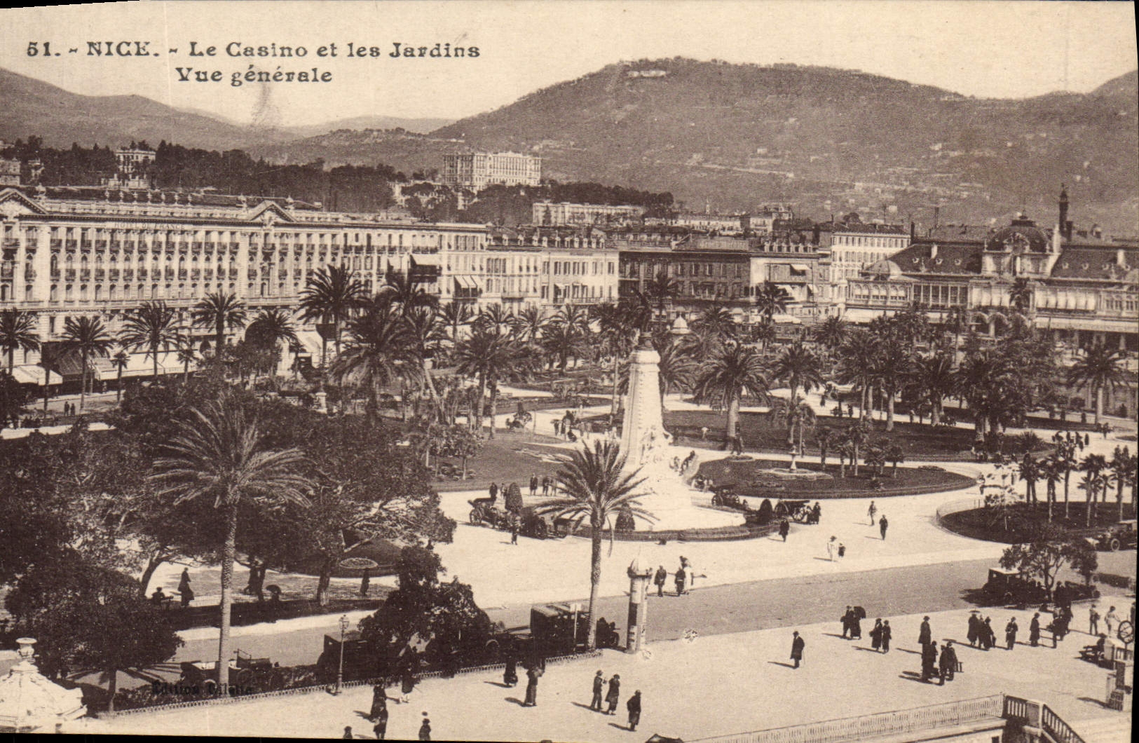 CPA Nice Le Casino et les Jardins Vue Generale