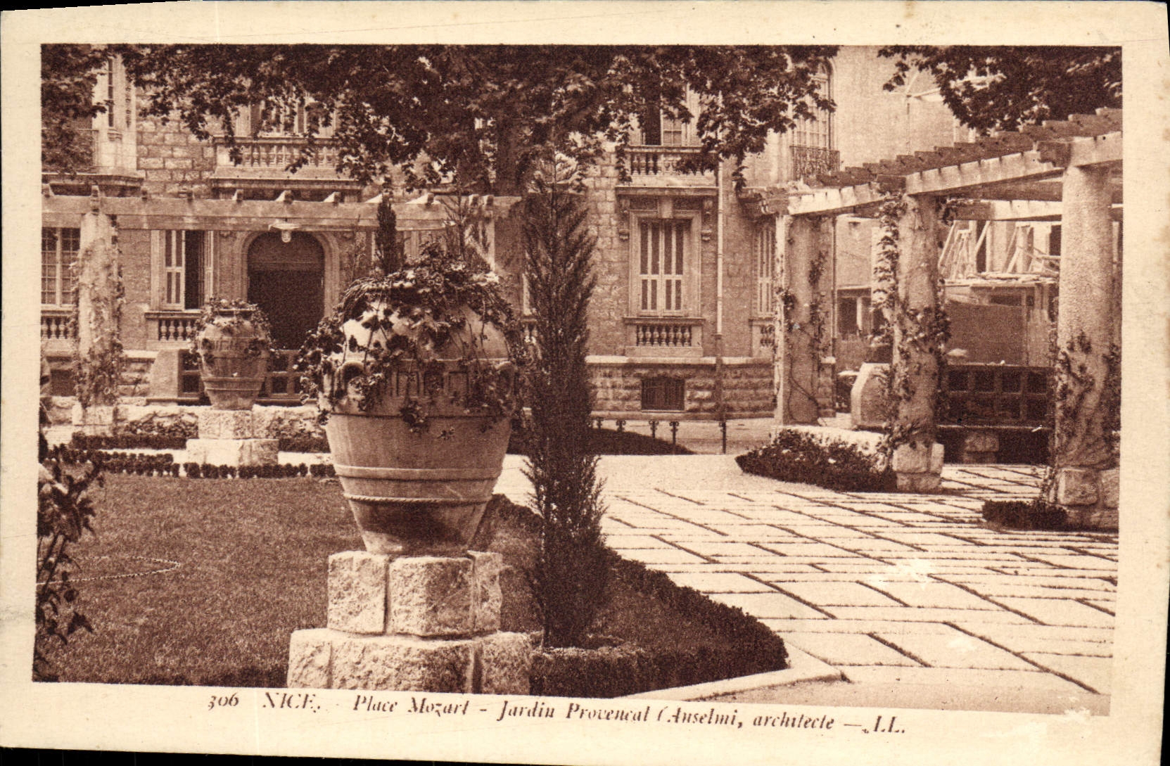 VINTAGE POSTCARD Nice Places Mozart Jardin Of Provence