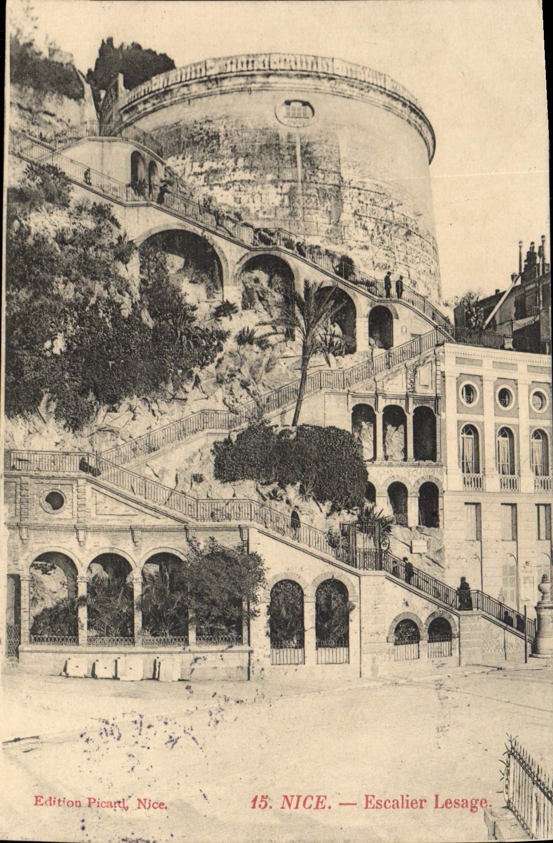 CPA Nice Escalier Lesage