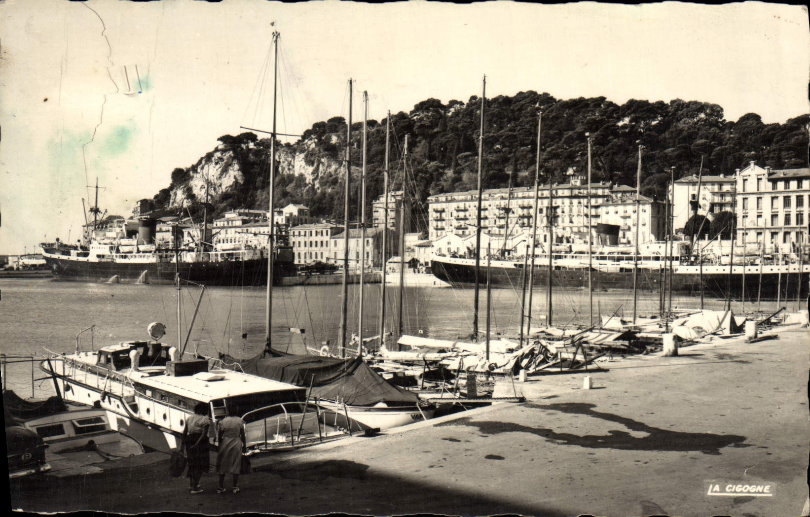 CPA Nice Un Coin du Port Corse Bateaux
