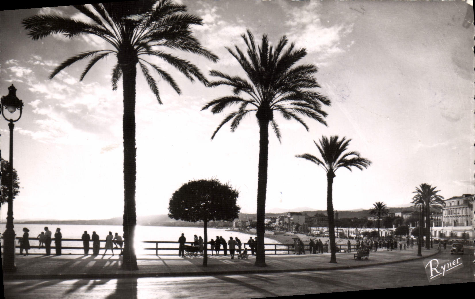 MODERN CARD Nice Twilight on Bay of the Angels