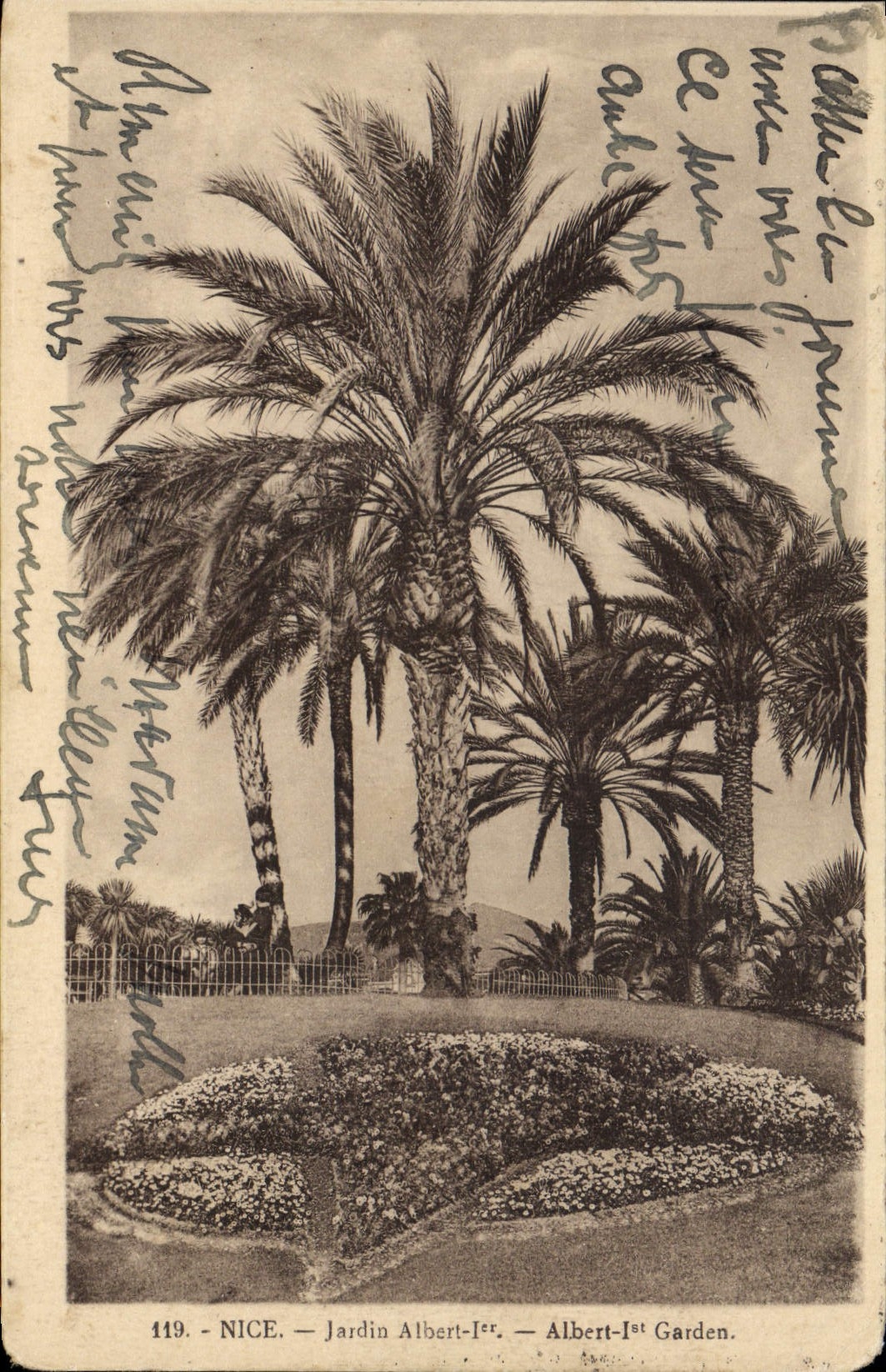 VINTAGE POSTCARD Nice Garden Albert 1st