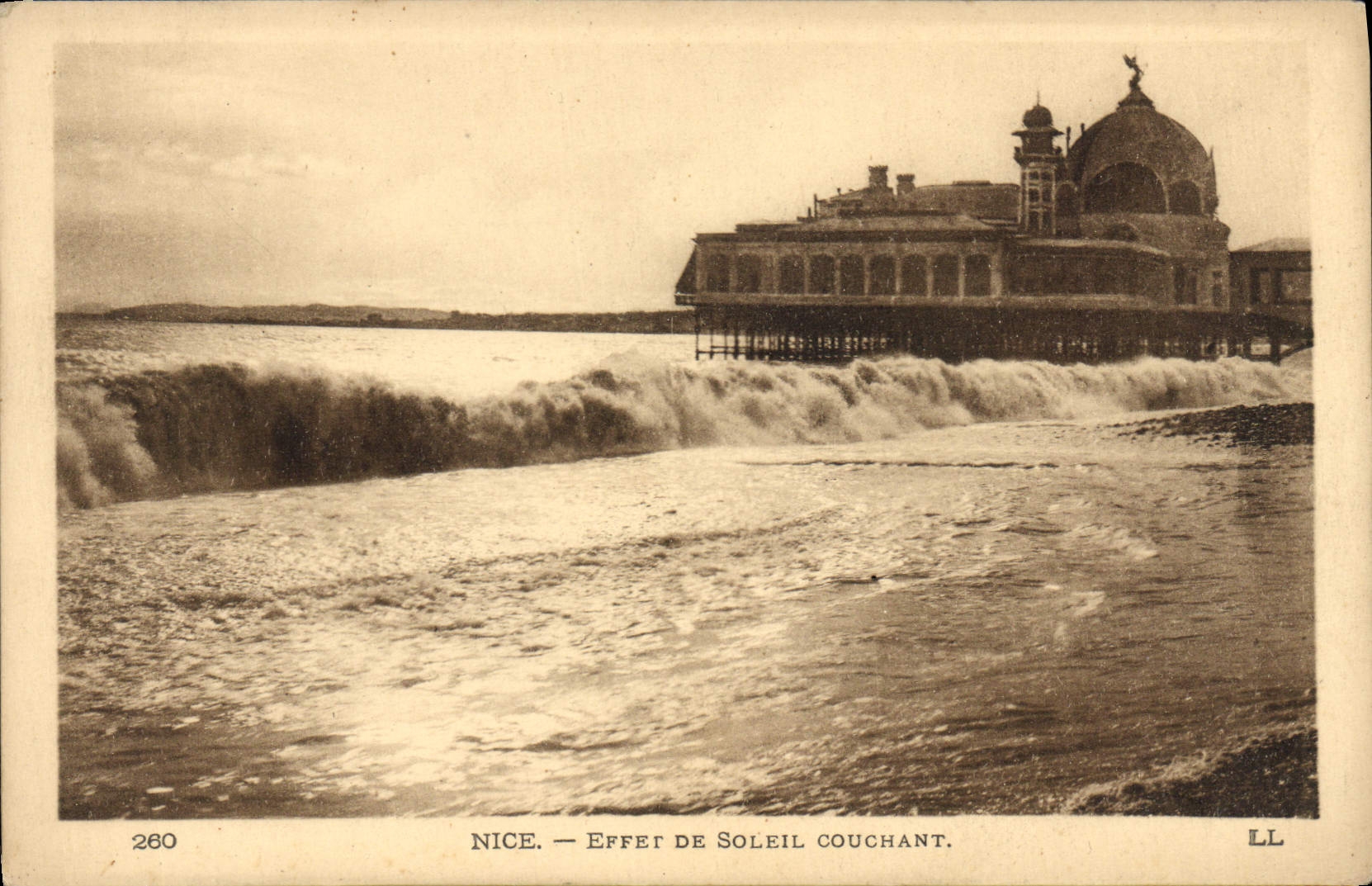 CPA Nice Effet De Soleil Couchant