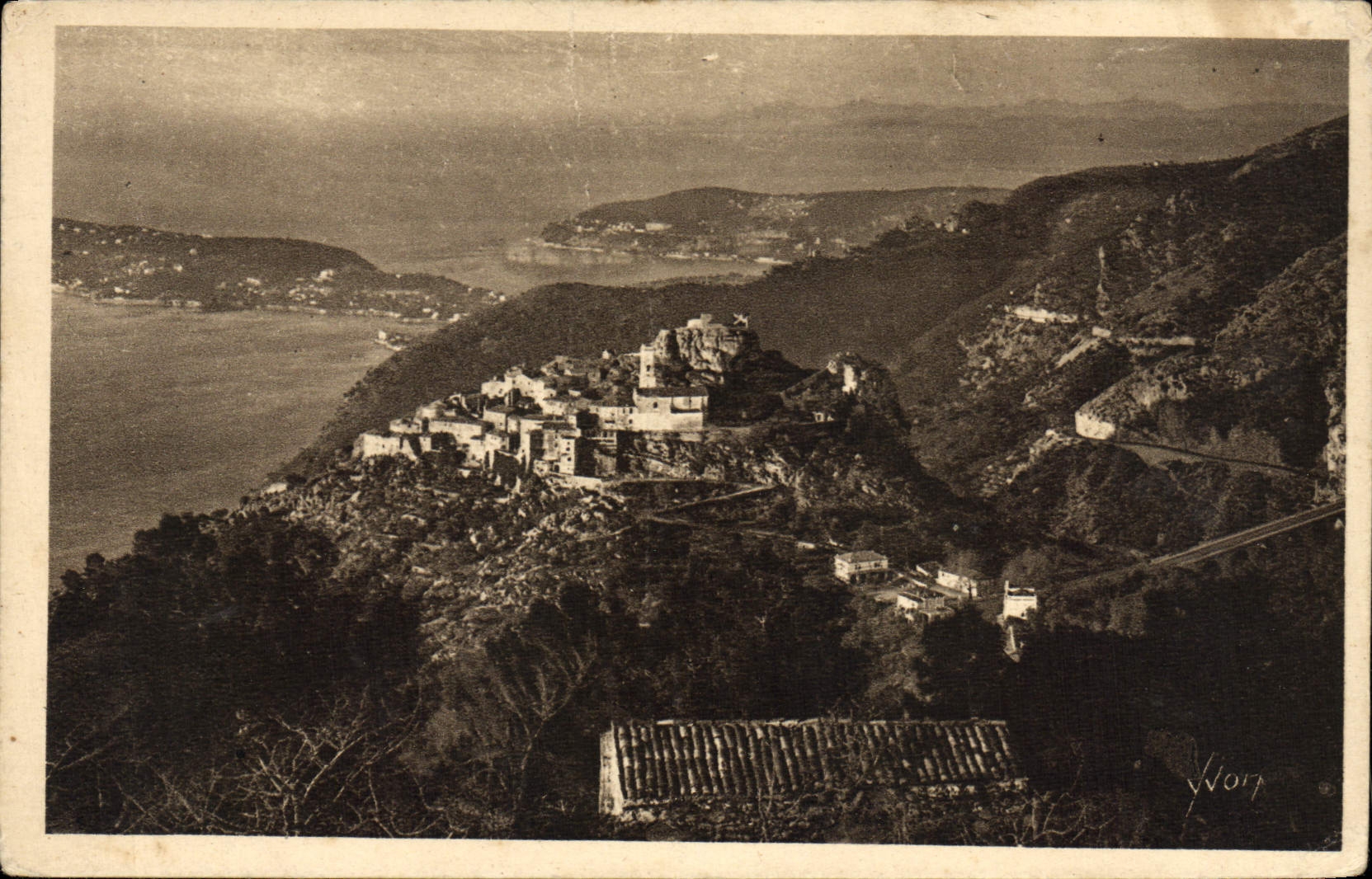 VINTAGE POSTCARD Eze View