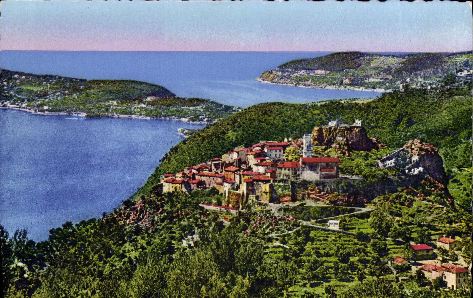 CPA Eze Village Vue Generale Prise de la Grande Corniche