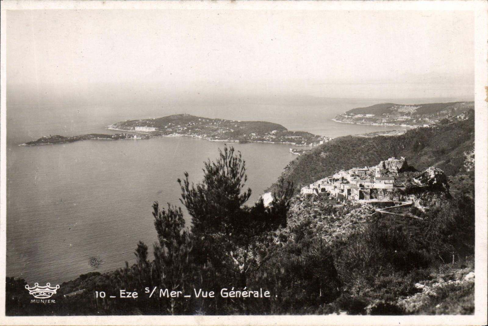 VINTAGE POSTCARD Eze On Sea View