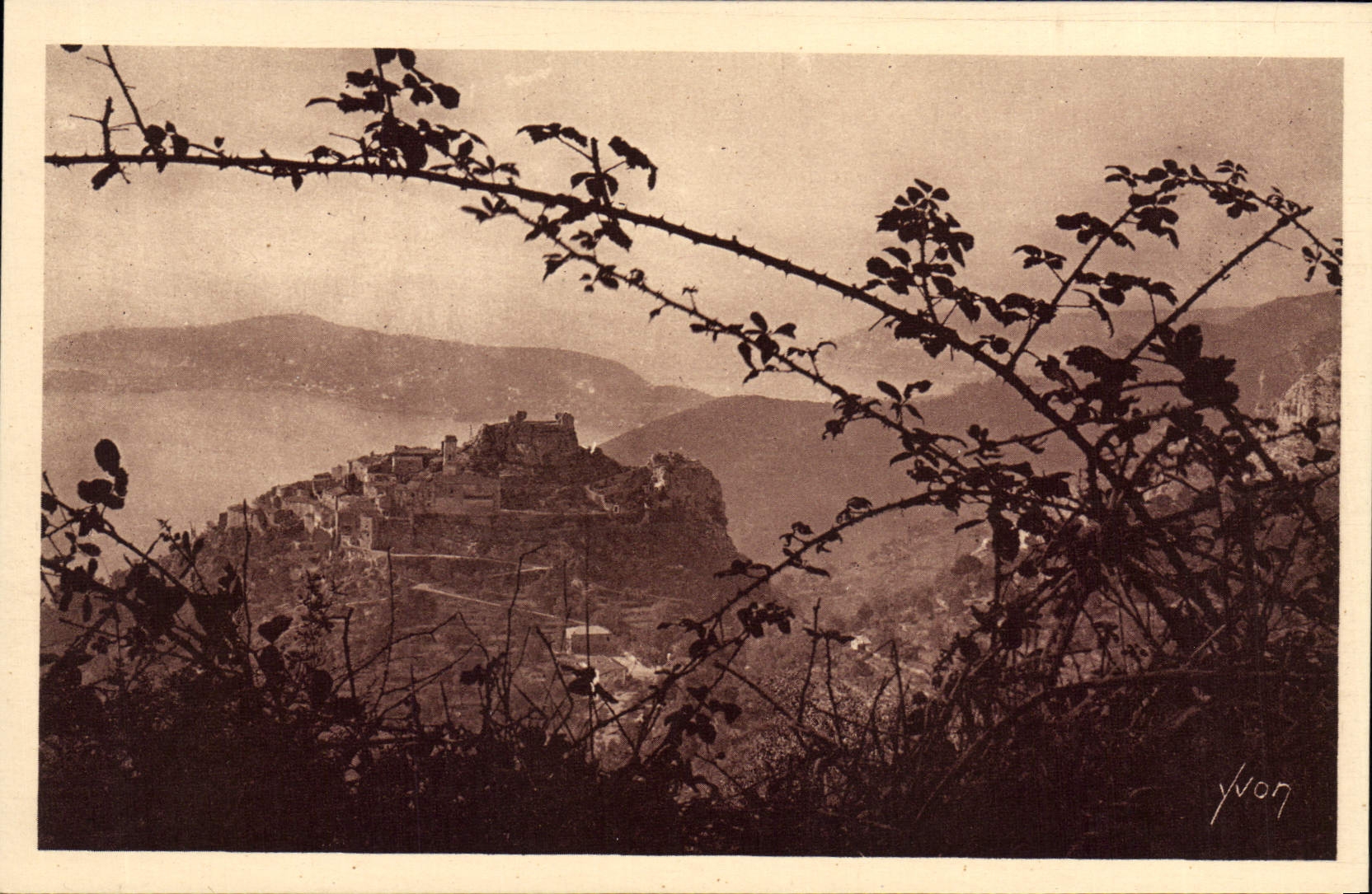 CPA Eze Vue a travers les Muriers de la Route