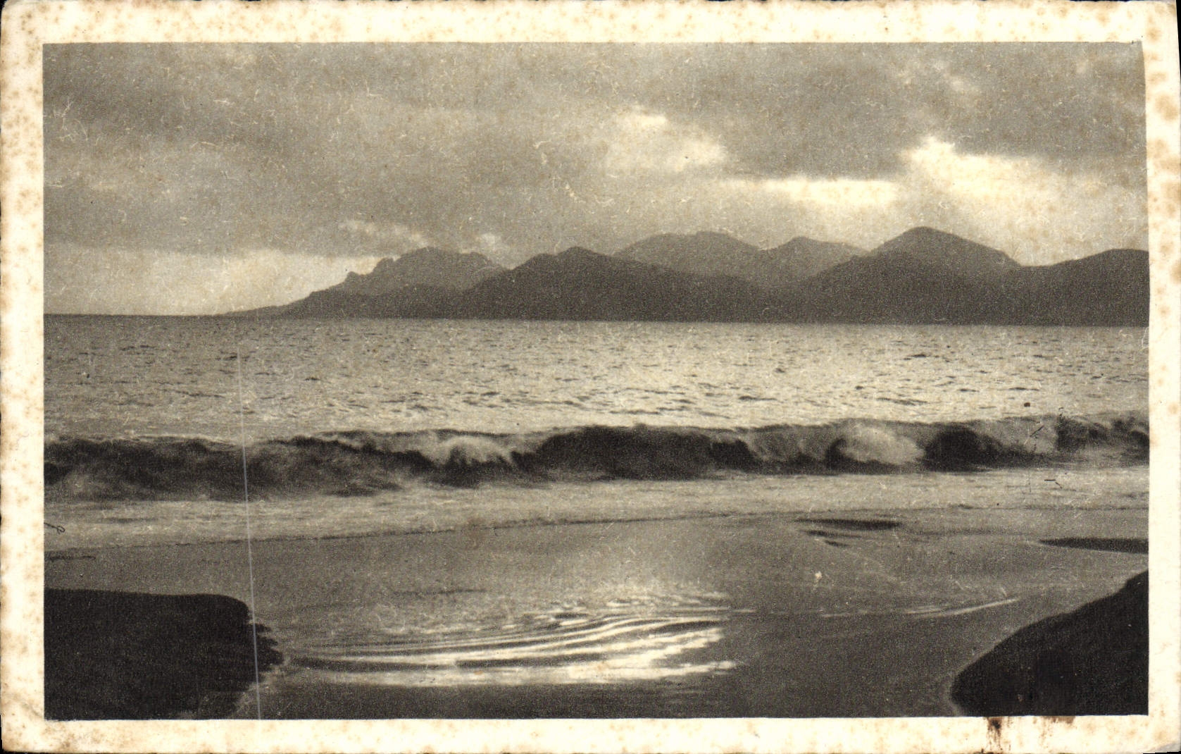 VINTAGE POSTCARD Esterel with the setting sun