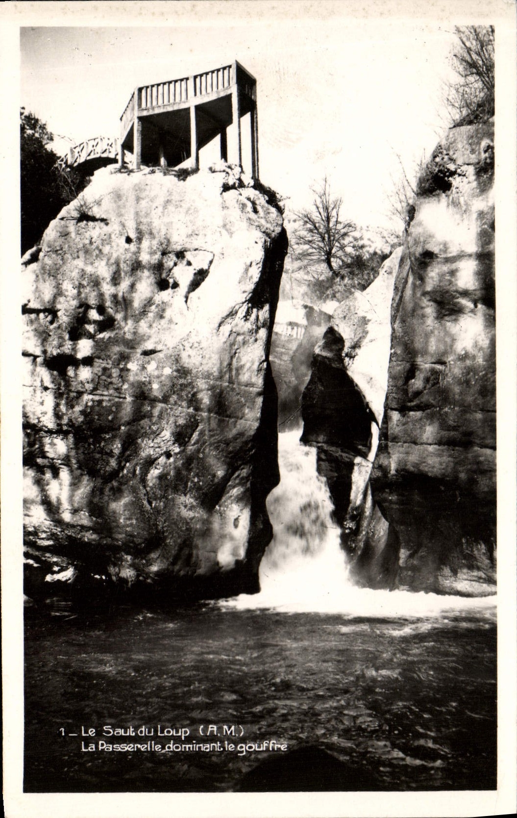 CPA le Saut du Loup La Passerelle Dominant le Gouffre