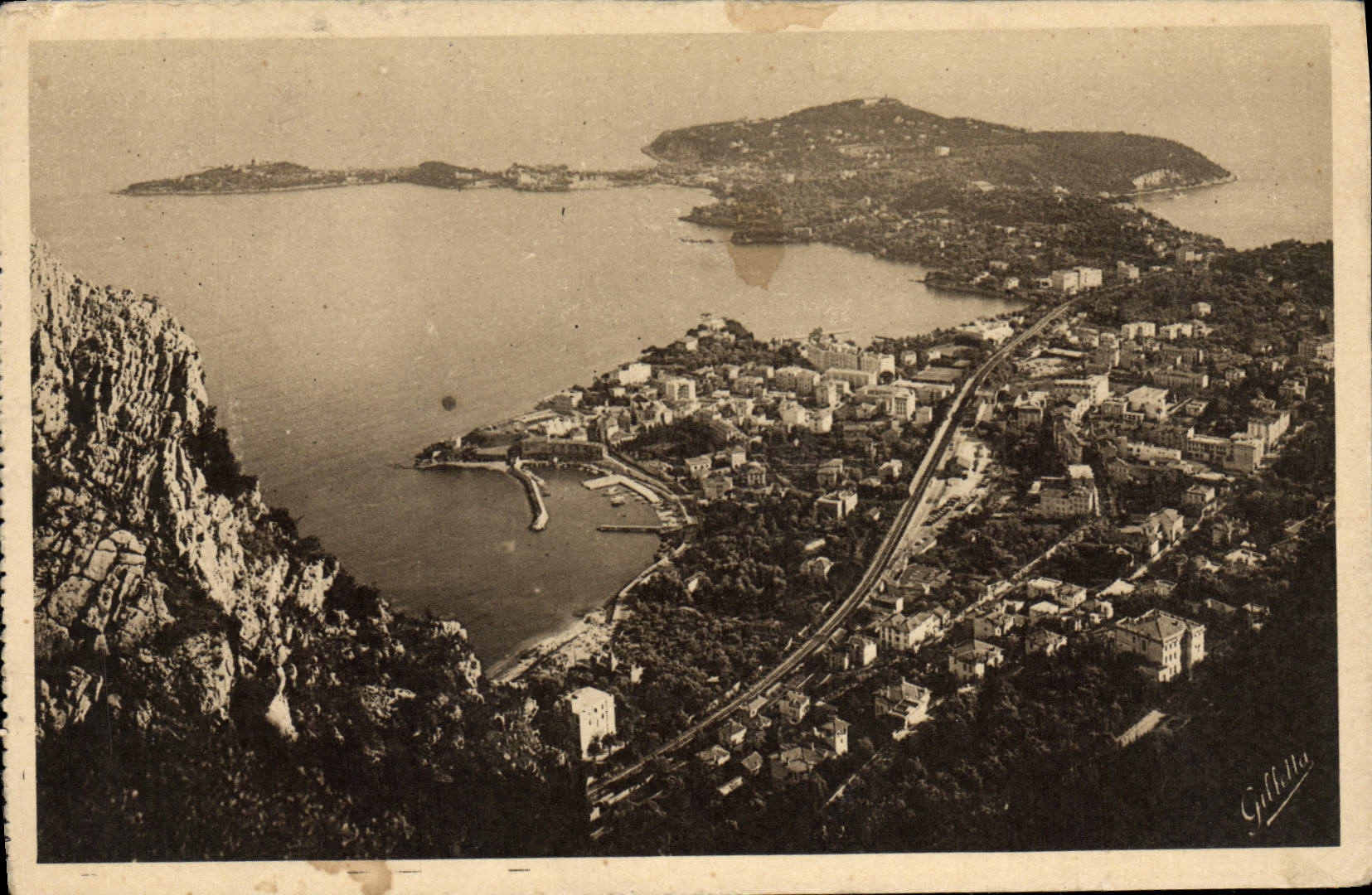 VINTAGE POSTCARD Beaulieu and Saint Jean Cape Ferrat