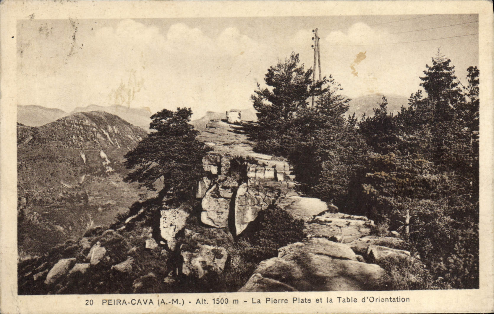 CPA Peira Cava la Pierre Plate et la Table d'orientation