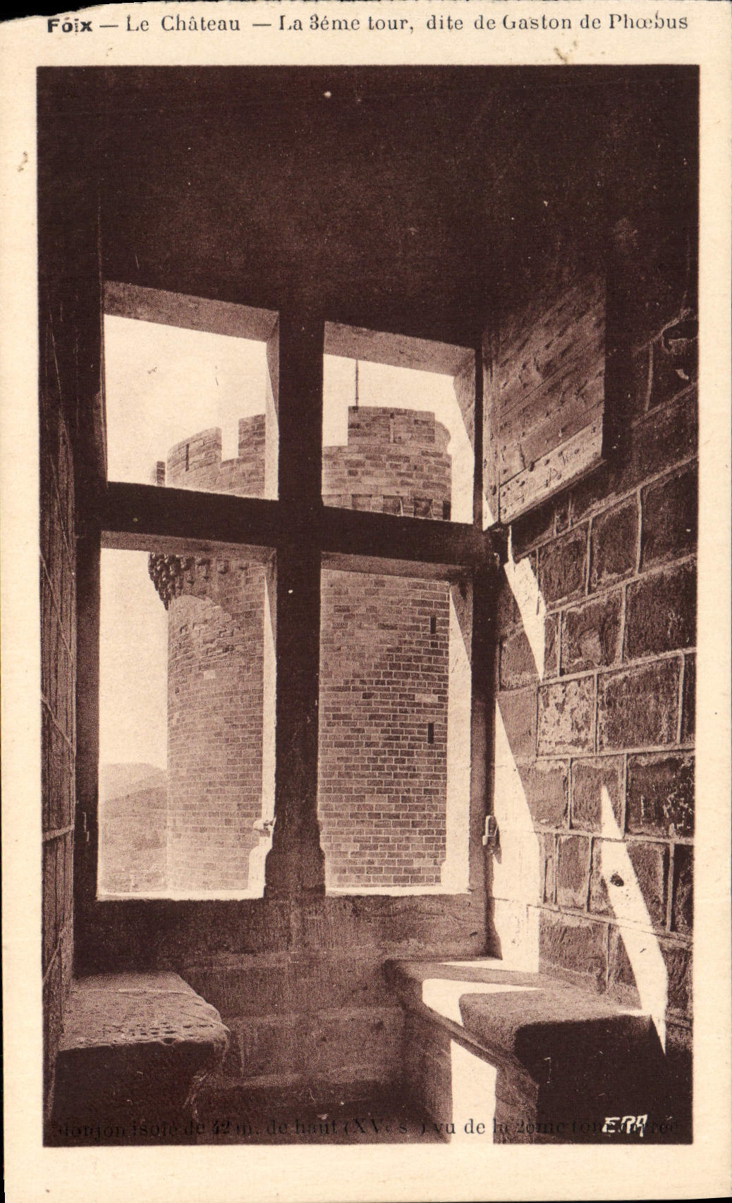 VINTAGE POSTCARD Foix the Castle the Tower Known as Of Gaston De Phoebus