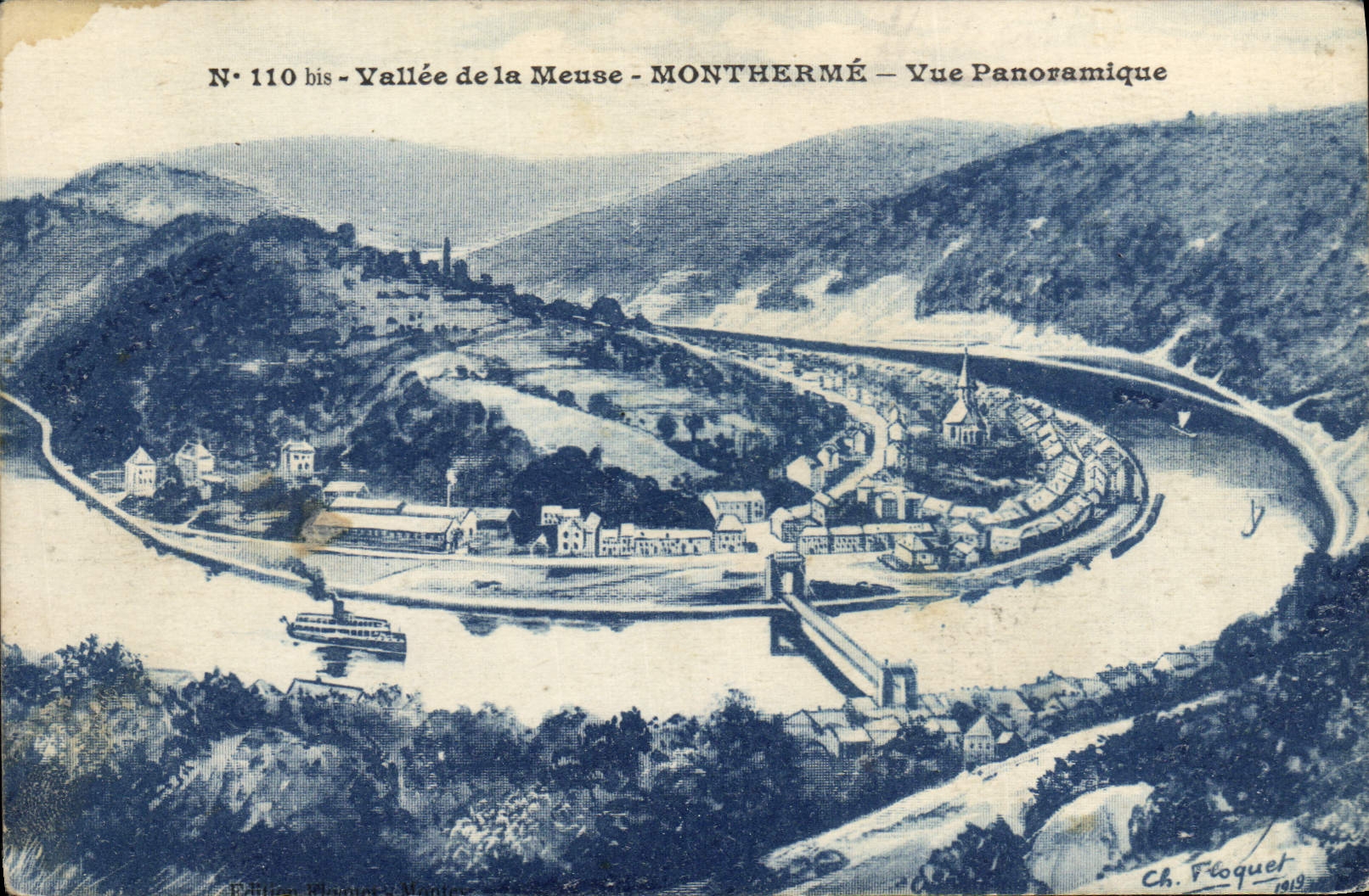 VINTAGE POSTCARD Montherme the Rock Of the Tower