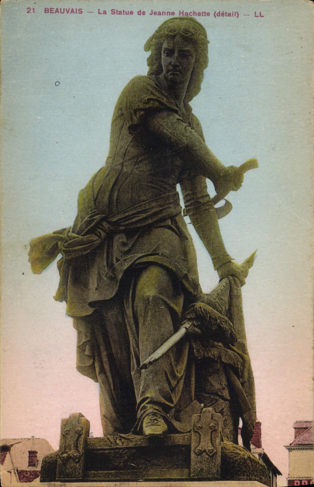 CPA Beauvais La Statue De Jeanne Hachette