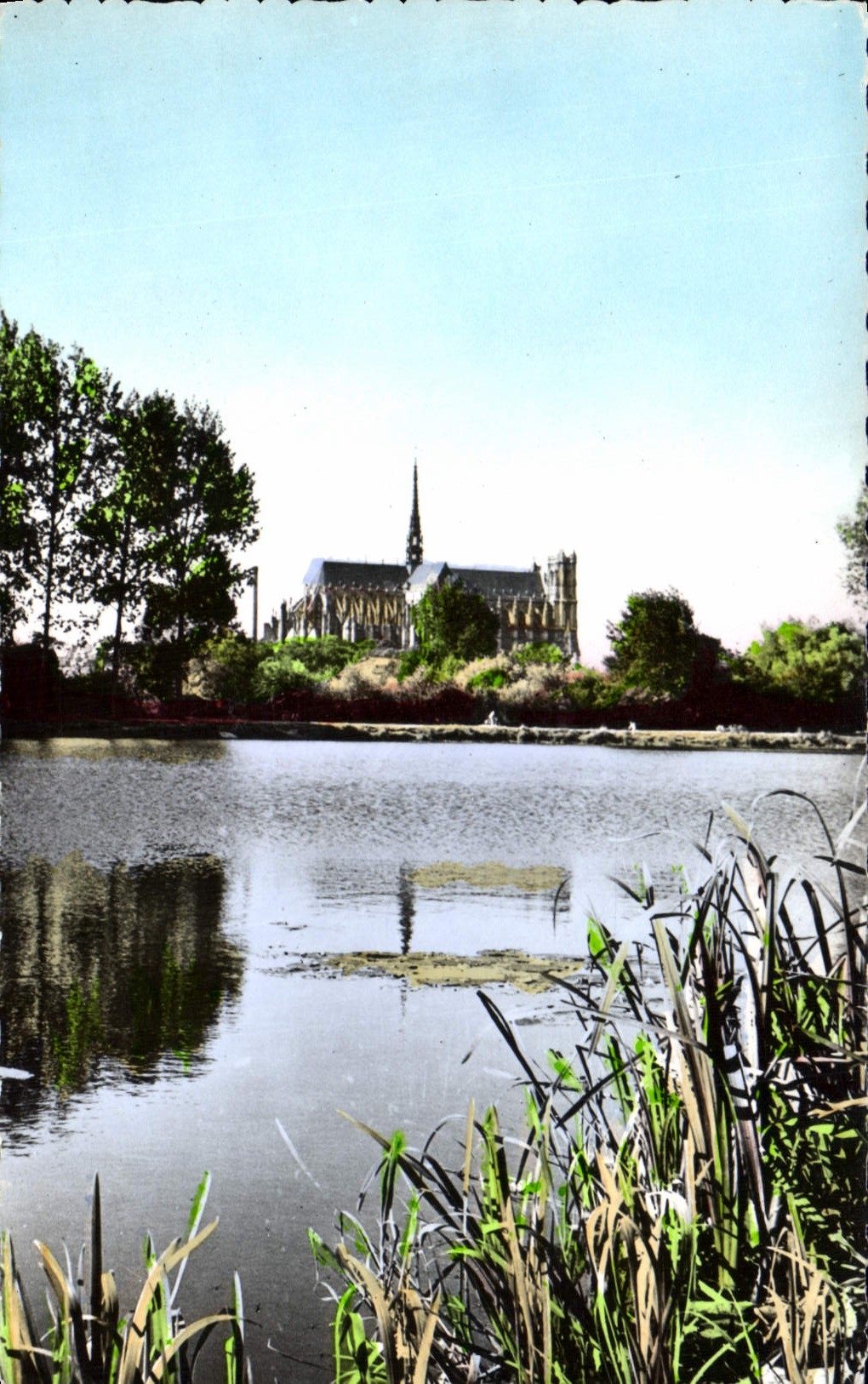 MODERN CARD Amiens the Pond Of St Pierre And the Cathedral