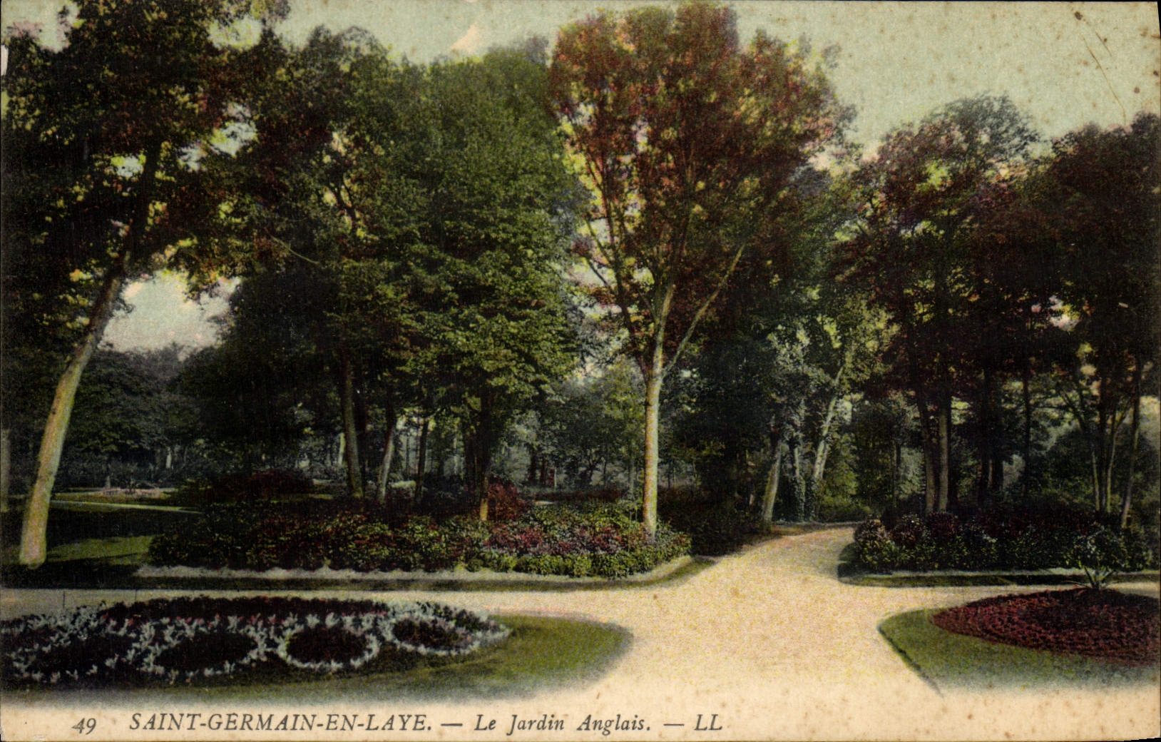 VINTAGE POSTCARD Saint Germain In Bush hammer the English Garden