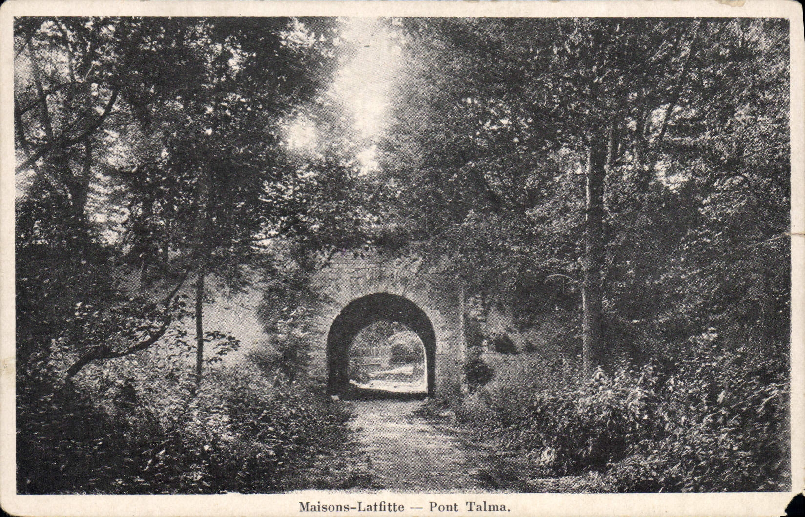 VINTAGE POSTCARD Houses Latfitte Talma Bridge