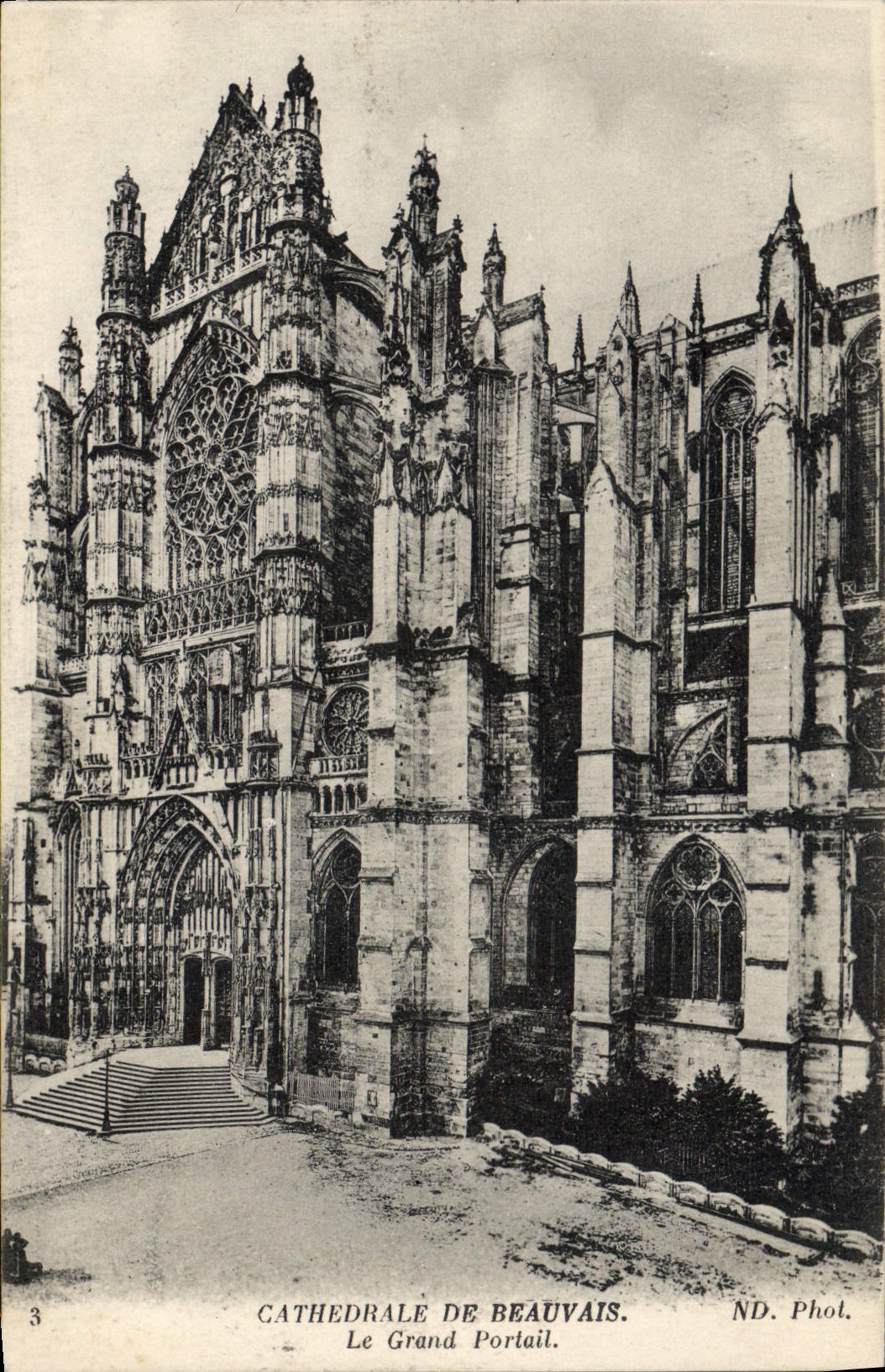 CPA Cathedrale De Beauvais Le Grand Portail