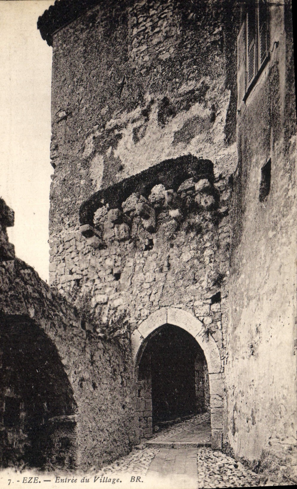 POSTAL Eze de la VENDIMIA entrado de la aldea