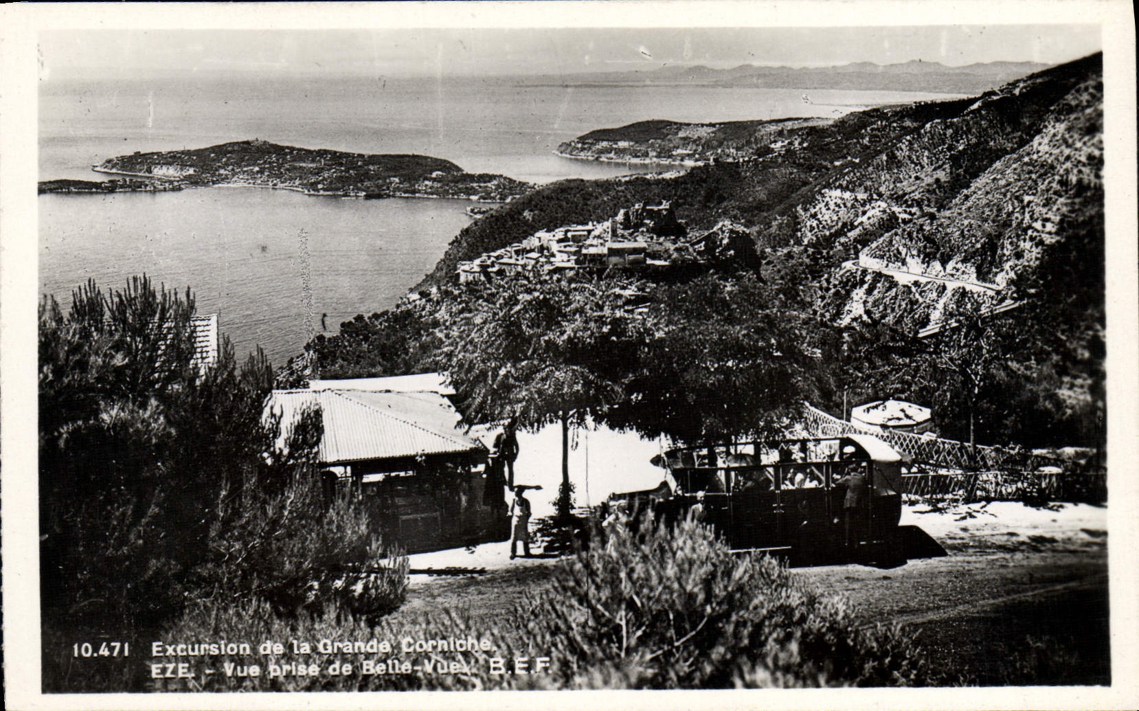 POSTAL Eze de la VENDIMIA vista de la excursión vista balada de la cornisa grande