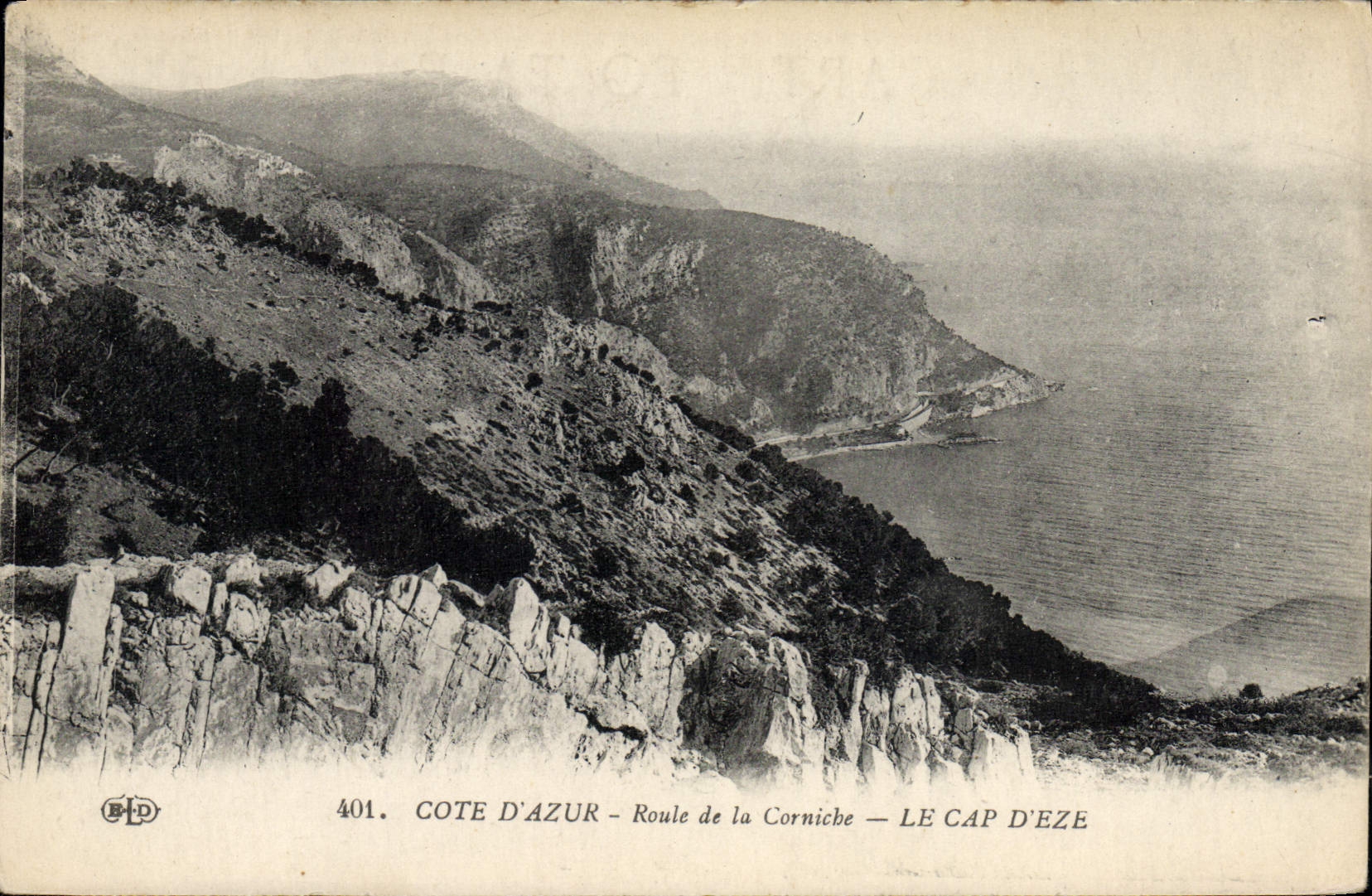 CPA Cote D'Azur Roule De La Corniche Le Cap D'Eze