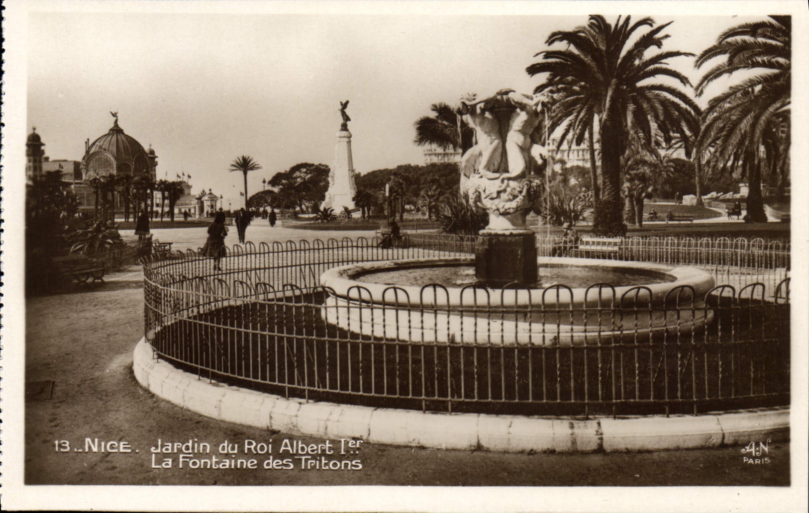 CPA Nice Jardin Du Roi Albert 1er La Fontaine Des Tritons