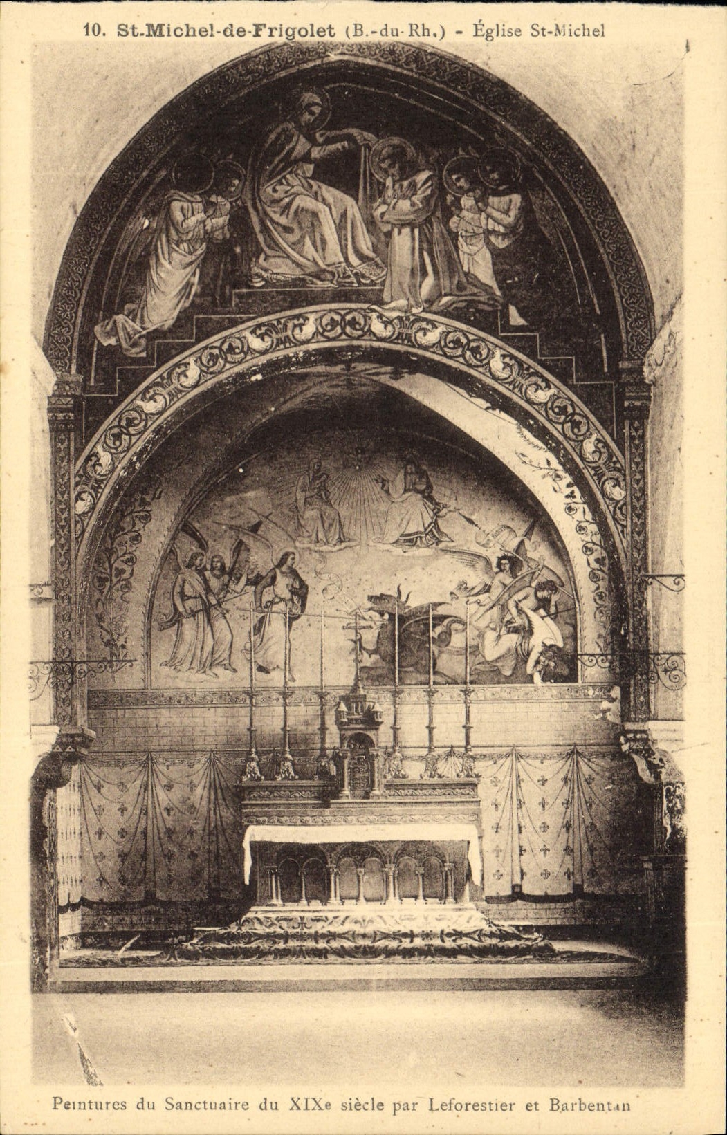 CPA St Michel de Frigolet Peintures du sanctuaire par Leforestier et Barbentan