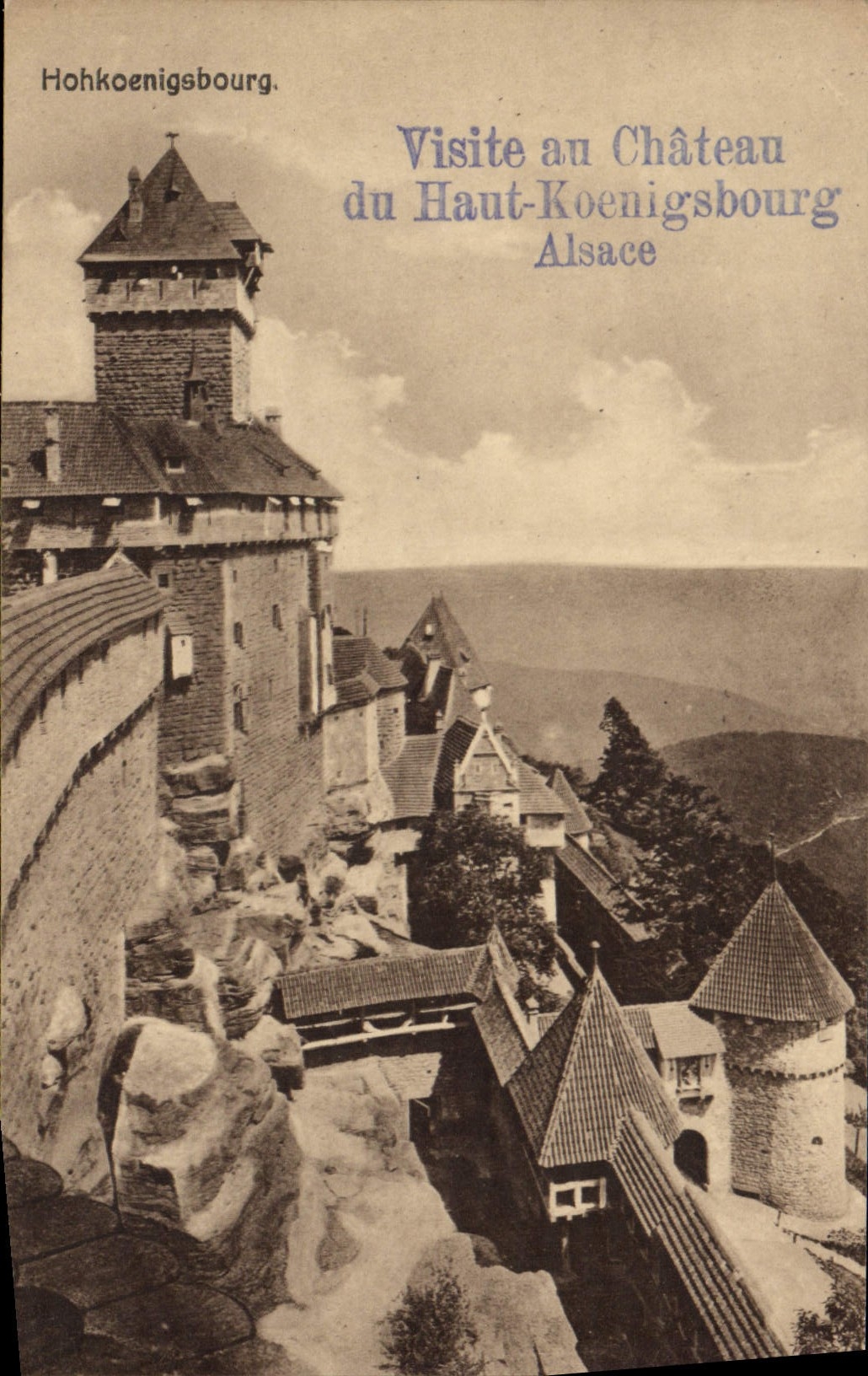 VINTAGE POSTCARD Hohkoenigsbourg