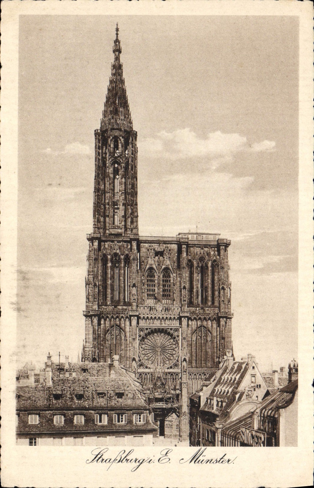 VINTAGE POSTCARD Strasbourg Munster