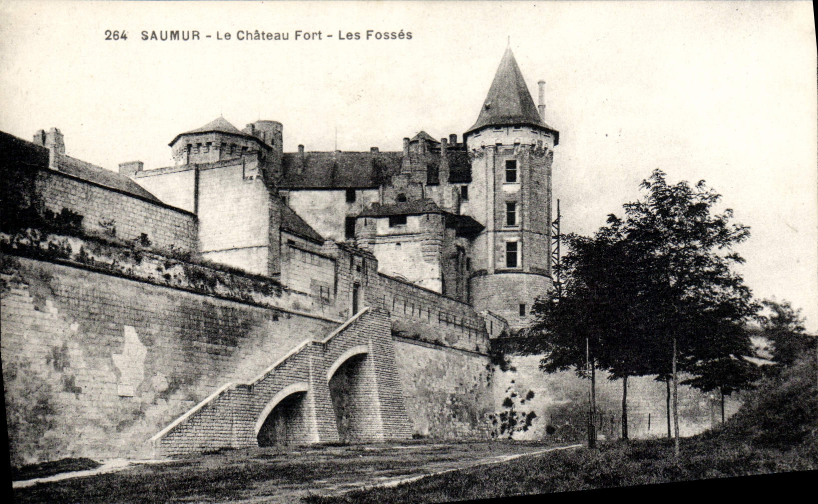VINTAGE POSTCARD Saumur the Strong Castle Pits