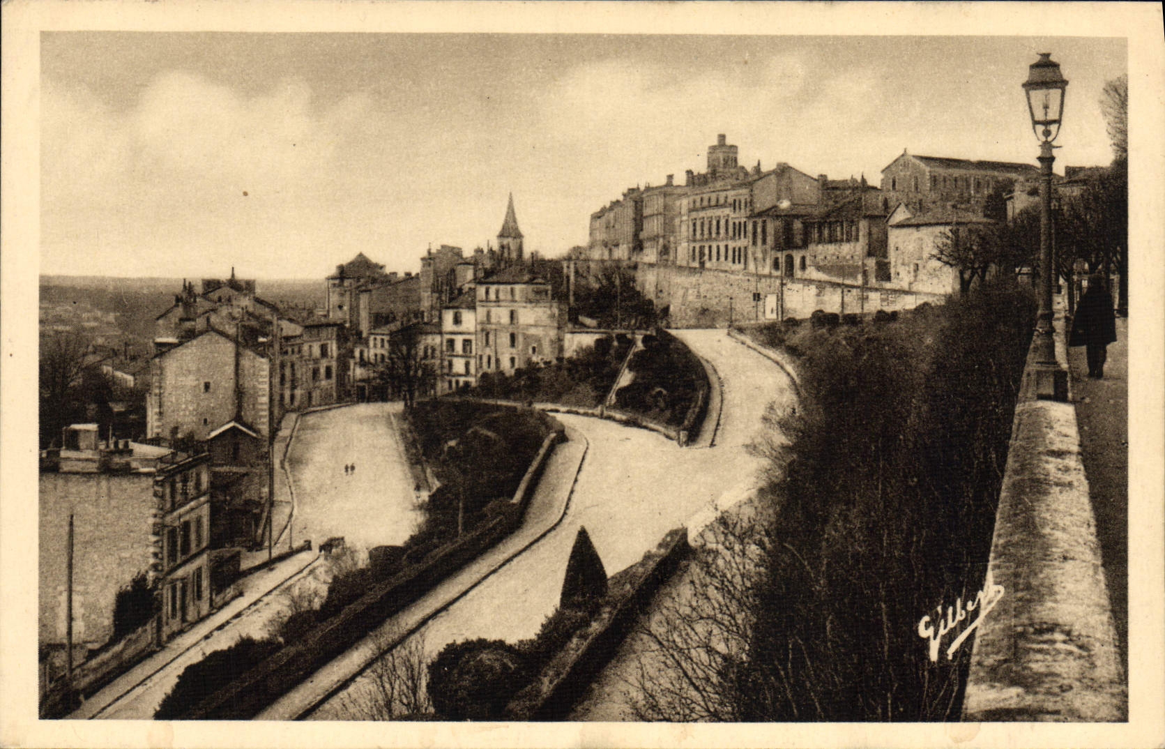 VINTAGE POSTCARD Angouleme the Desaix Rampart and Rotundas