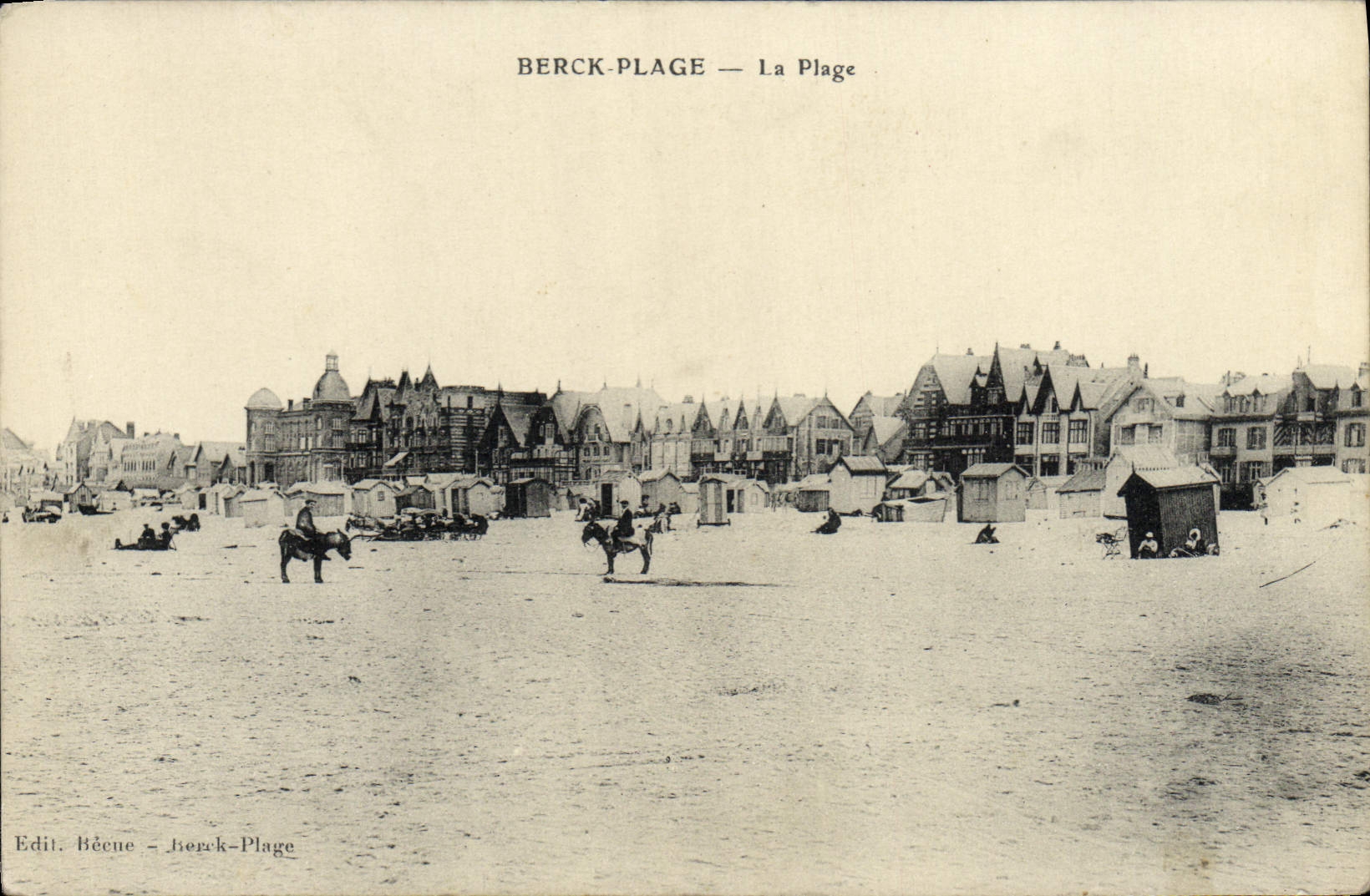 VINTAGE POSTCARD Berck Beach the Beach Ass Mule