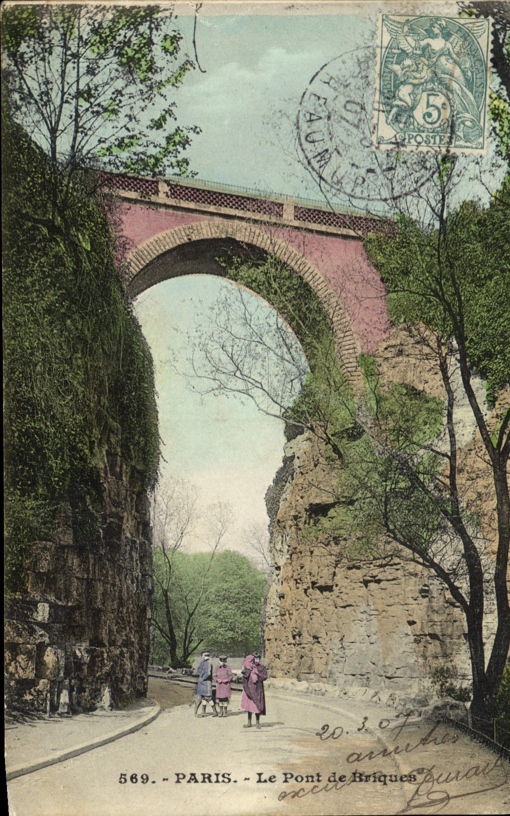 VINTAGE POSTCARD Paris the Brick Bridge