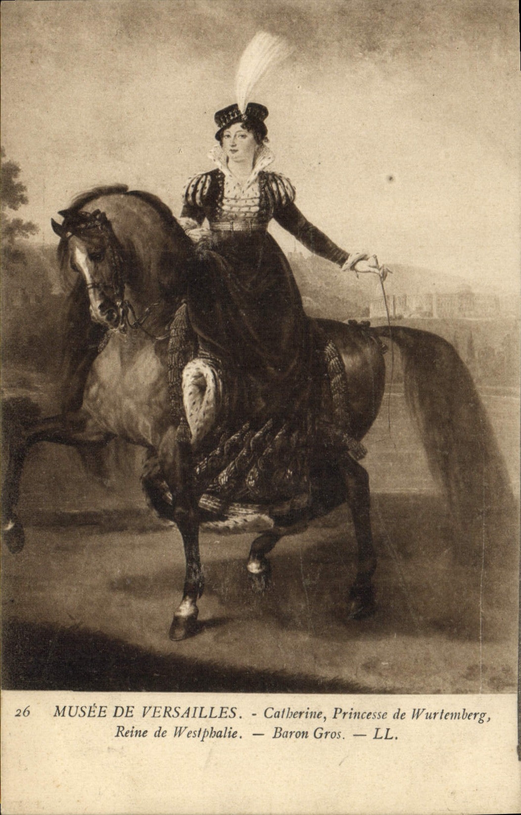 VINTAGE POSTCARD Museum Of Versailles Catherine Princesse of Wurtemberg Queen of Westphalia