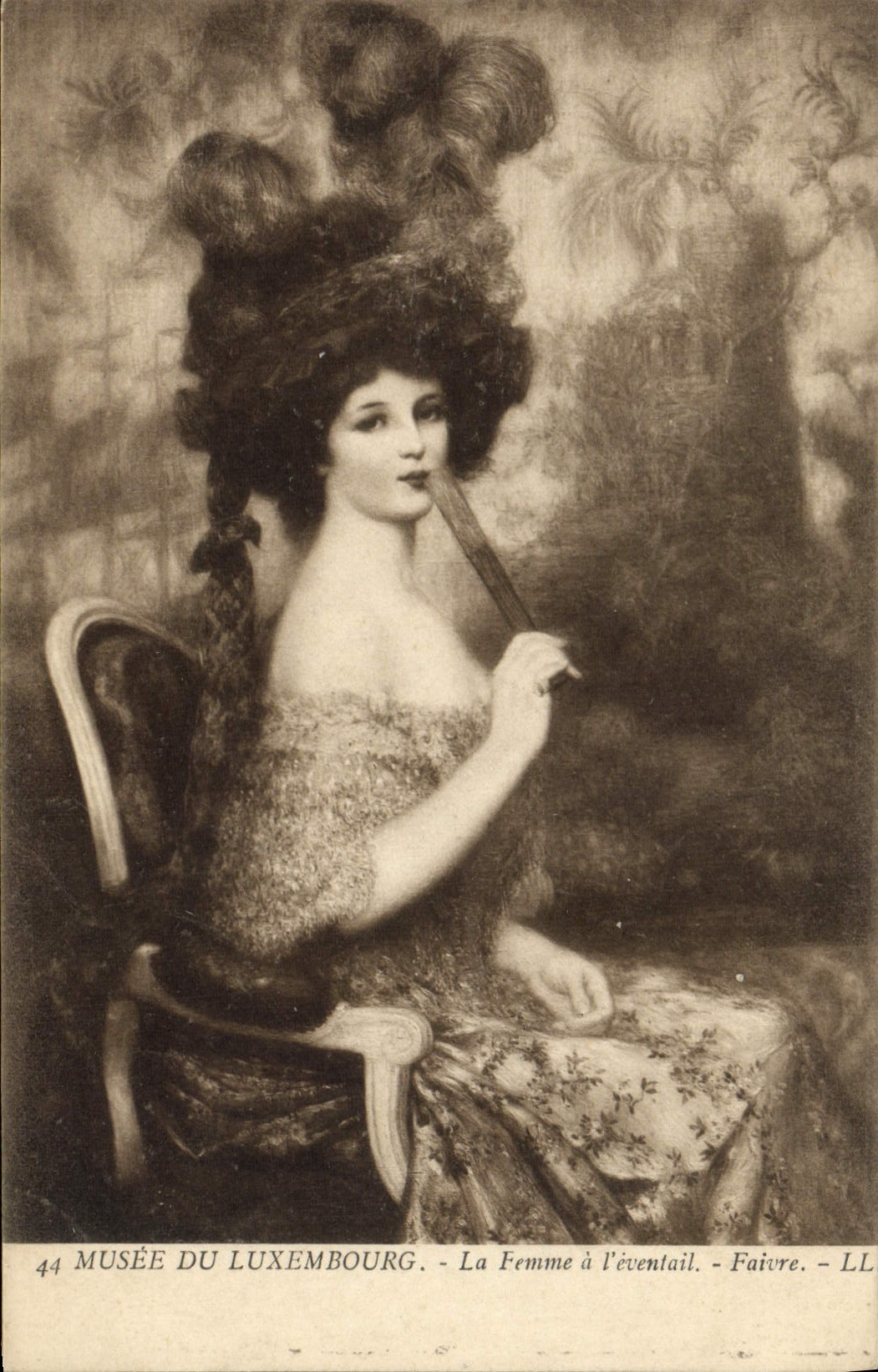 CPA Musee Du Luxembourg La Femme a L'eventail Faivre