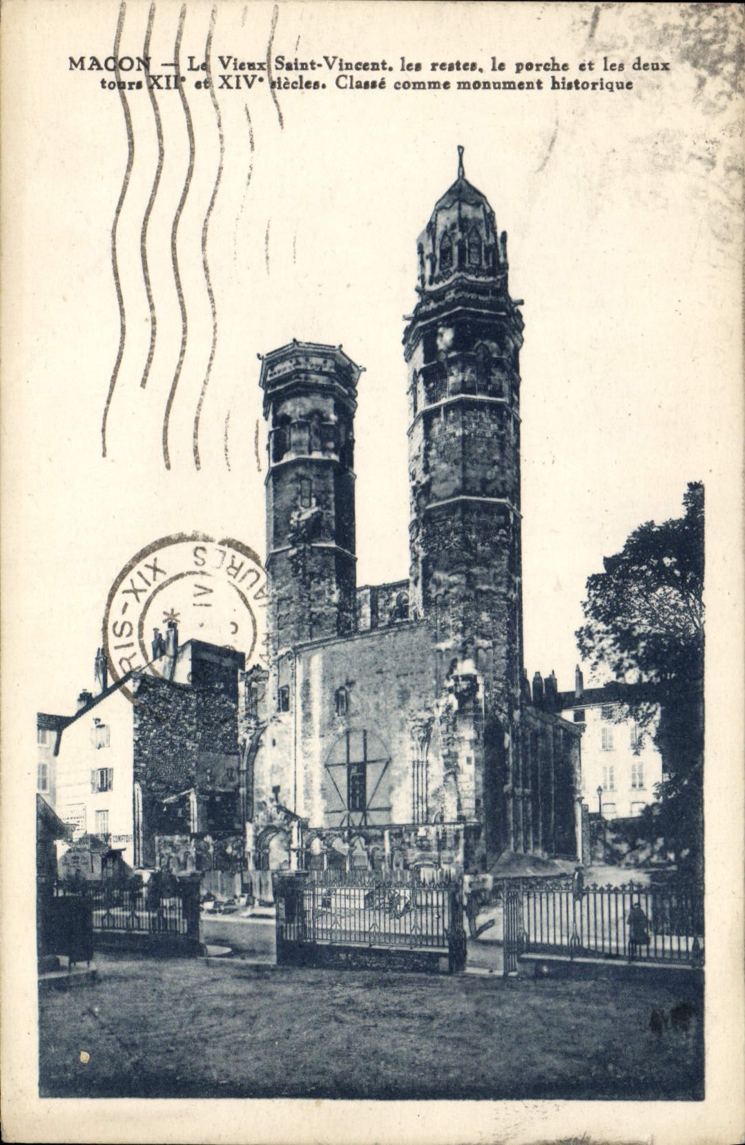 VINTAGE POSTCARD Mason the Old Vincent Saint