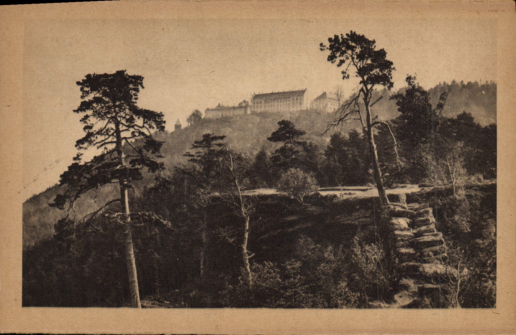 VINTAGE POSTCARD Mont Saint Odile the Wall Palen and Couvent