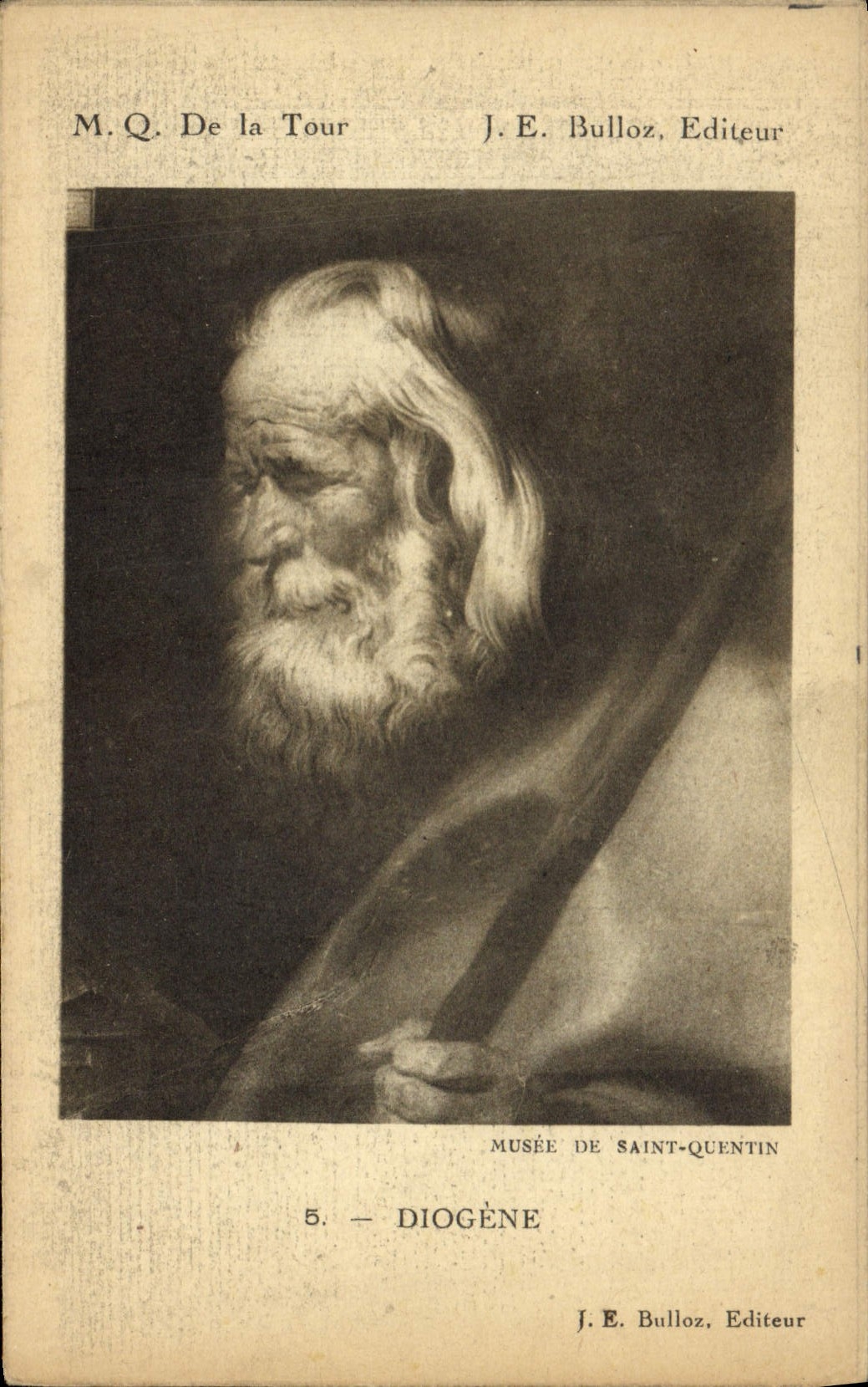 VINTAGE POSTCARD Diogene MQ of the Tower Museum of Saint Quentin