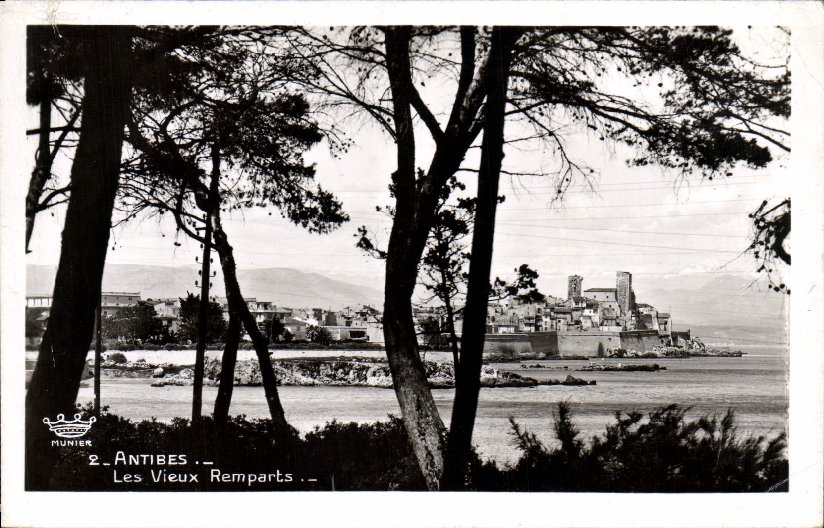 VINTAGE POSTCARD Antibes Old Walls