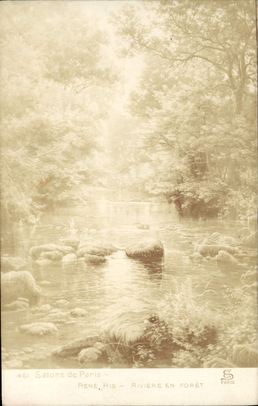 CPA Salons de Paris Rene His Riviere en foret