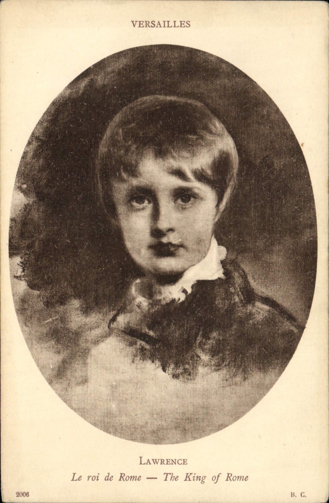 VINTAGE POSTCARD the King of Rome Lawrence Versailles