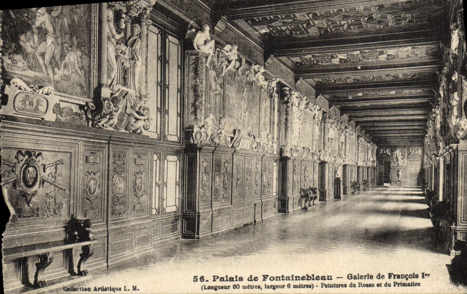 CPA Palais de Fontainebleau Galerie de Francois 1er