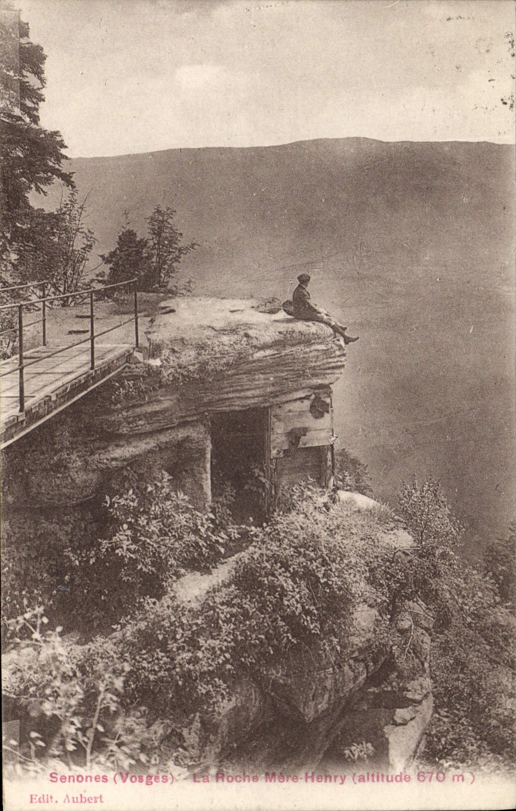 VINTAGE POSTCARD Senones the Bed rock Henry